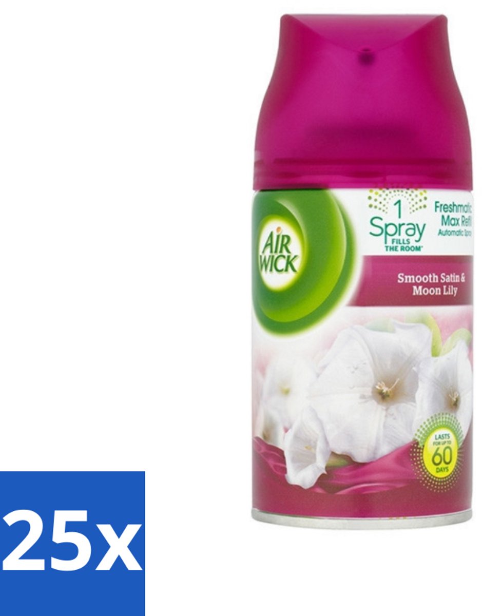 Air Wick Freshmatic - Luchtverfrisser Navulling - Lelie & Satijn - 250ml - Bulkverpakking - 25 stuks