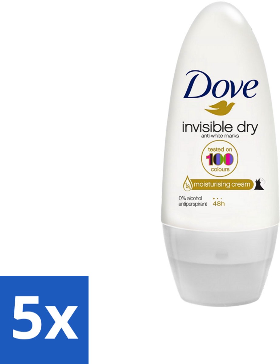 Dove - Deodorant - Roller - Invisible Dry - 50ml x 5