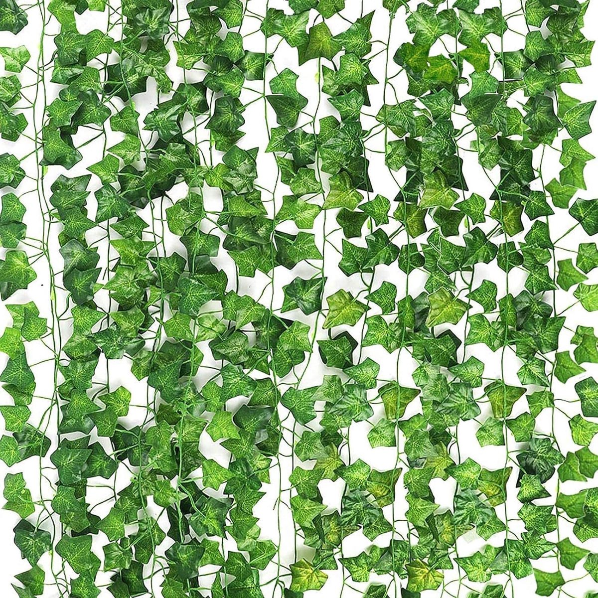 CEWOR Kunstmatige klimop bladeren groene slingers opknoping plant voor bruiloft feest tuin muur decor 14 stuks - ShopVlot