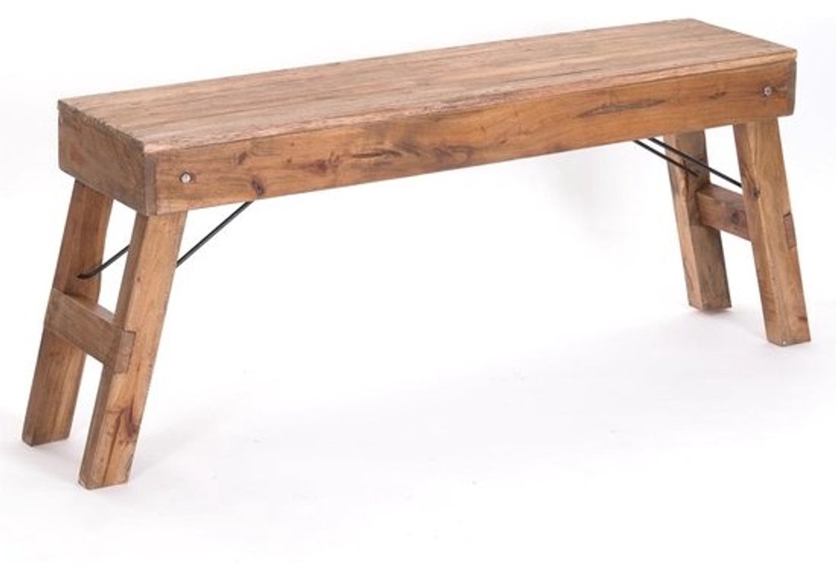 Inklapbare Houten Bank van Gerecycled Hout voor Keuken of Hal