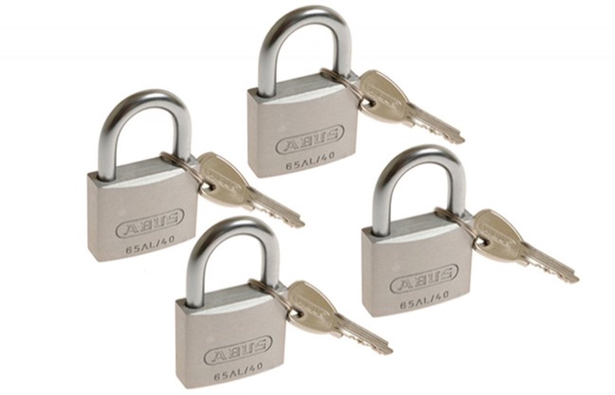 ABUS Titalium 727TI/40 Quads: 4 Kettingsloten op 1 Sleutel