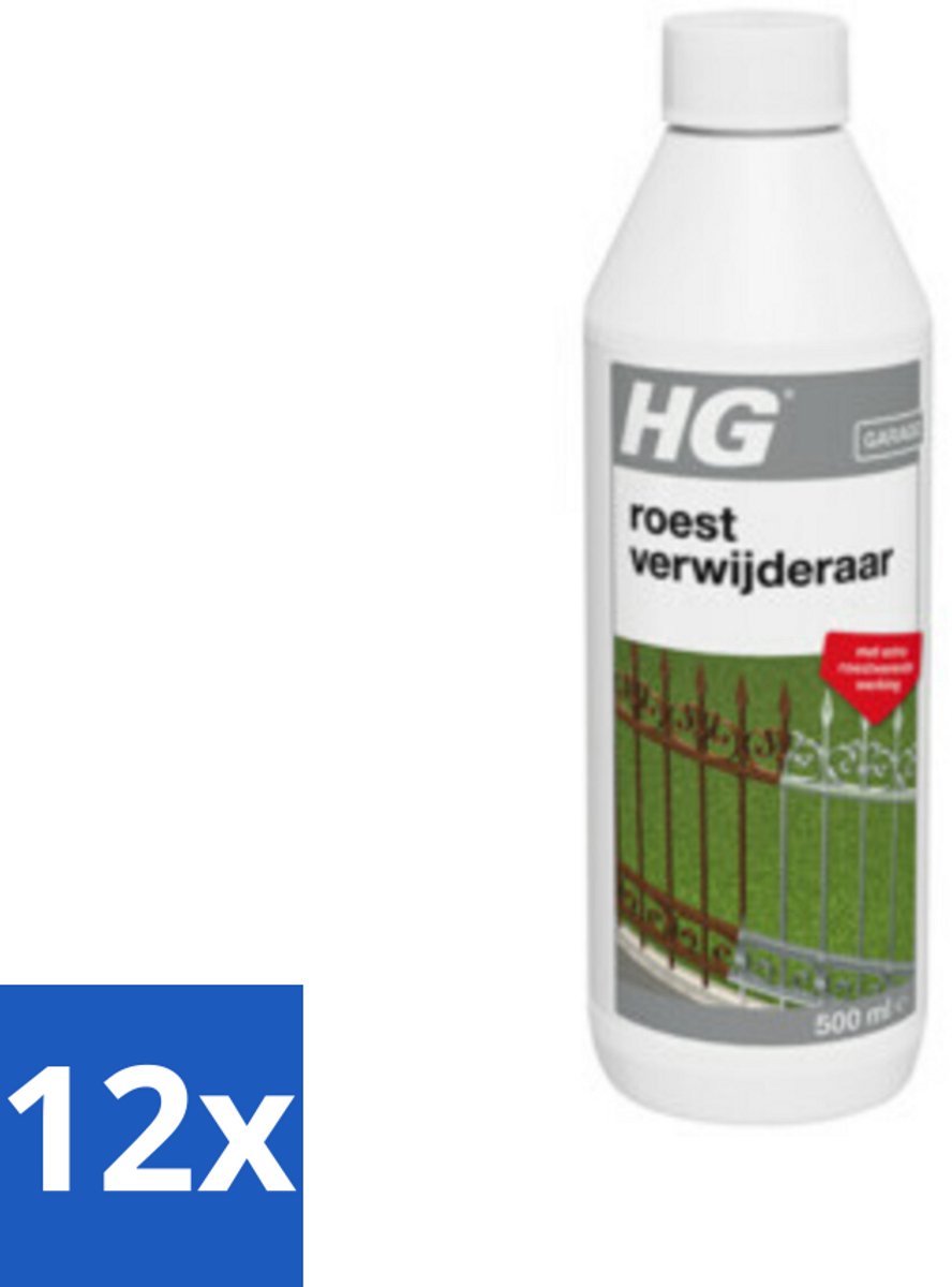 12 x HG Roestverwijderaar 500 ml - Roestverwijderaar - Roest Verwijderen - Roest Bescherming - Roestwerend - Metaal Reiniging