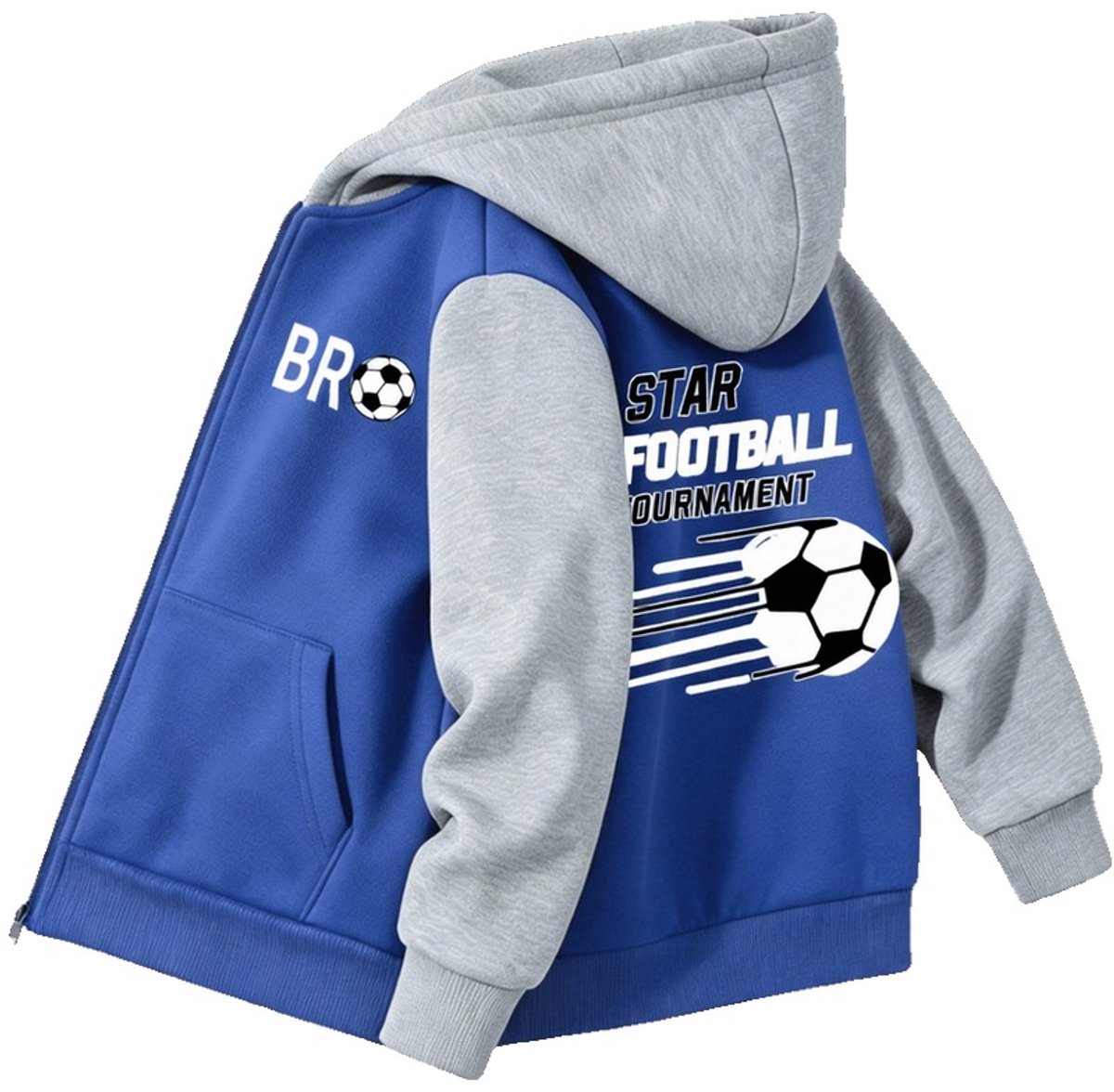Currero Vest Jongens Met Rits Sweater Jongen Cardigan Gebreid Sweaters Hoodie Warme Trui Lange Mouw 14-15 Jaar Blauw