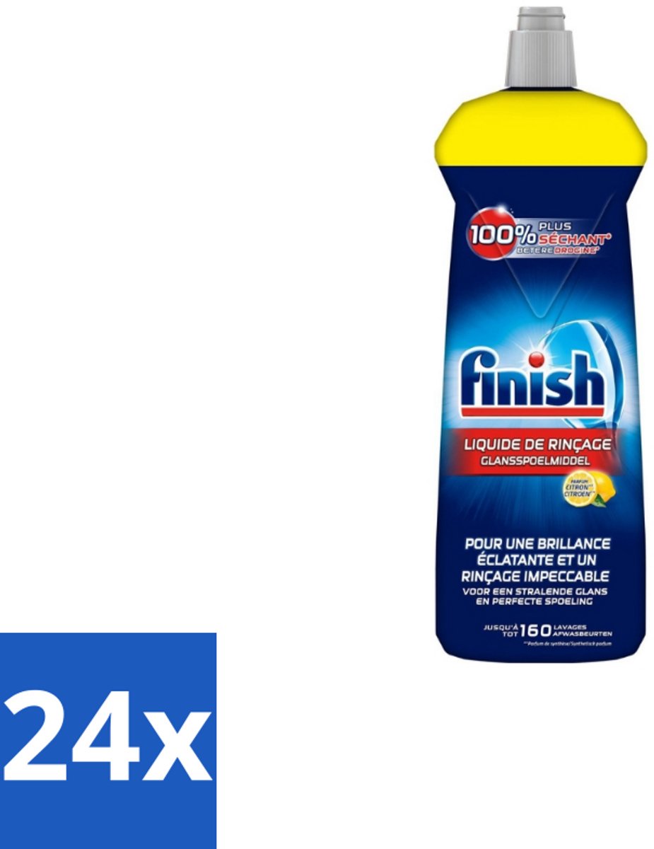 Finish – Glansspoelmiddel – Citroen – 800 ml - Voordeelverpakking - 24 stuks