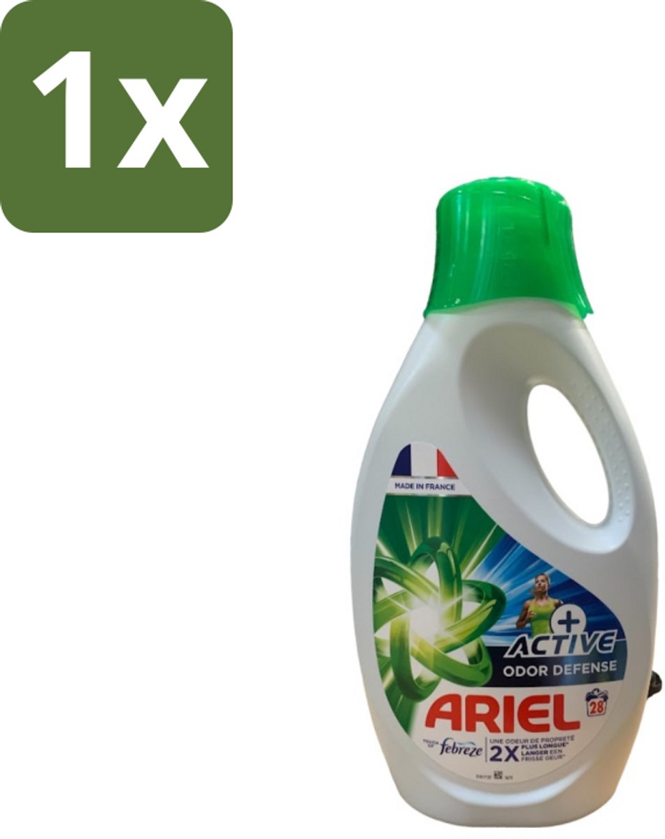 1 x Ariel – Vloeibaar Wasmiddel – Active Odor Defense – 1,26 L – 28 wasbeurten - Geurverwijderend Wasmiddel - Sportkleding Wassen - Activiteit Kleding - Geurneutralisatie - Wasmiddel 1.26 L
