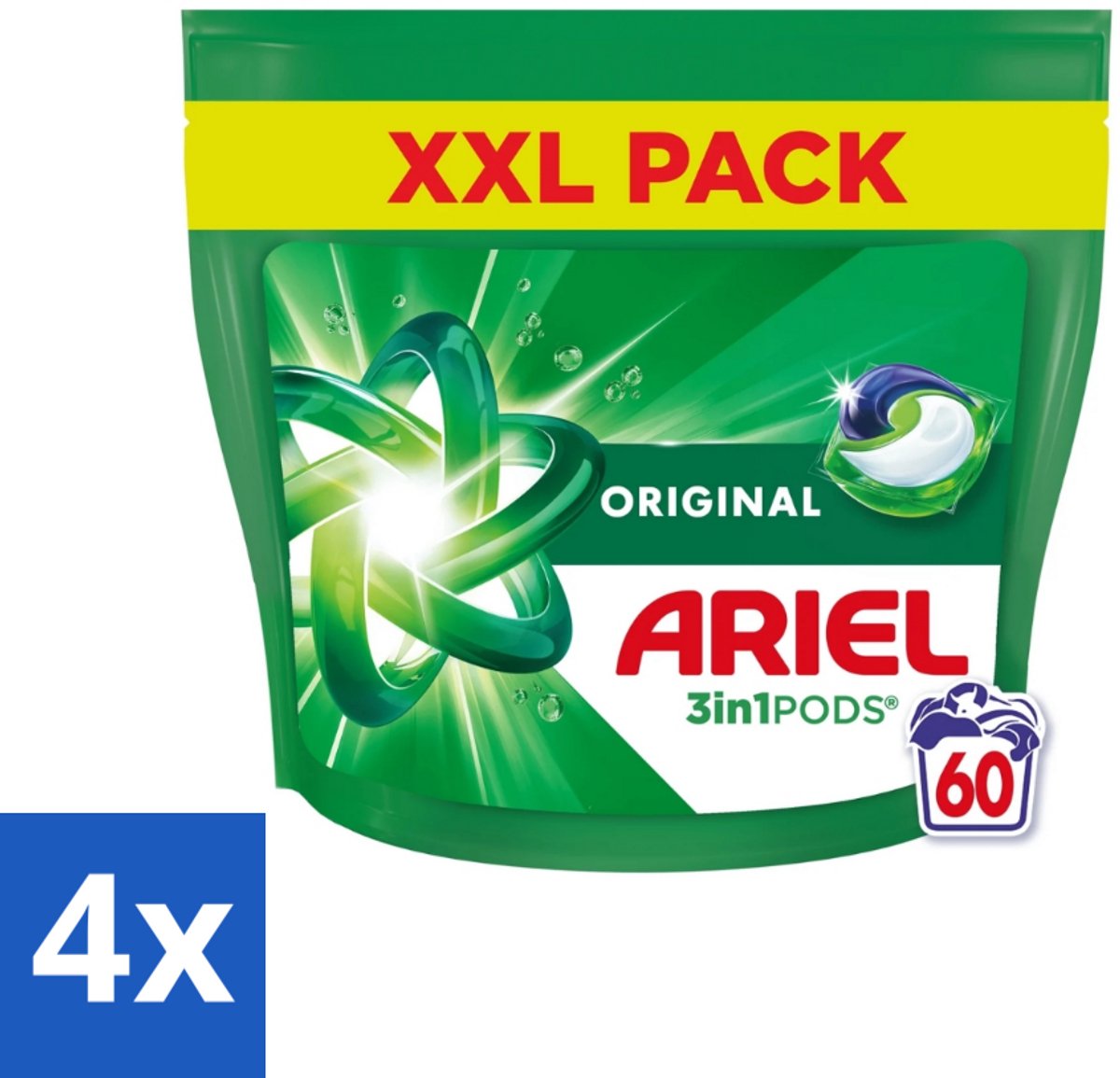 Ariel – Pods 3in1 – Original – 60 wasbeurten - Voordeelverpakking - 4 stuks