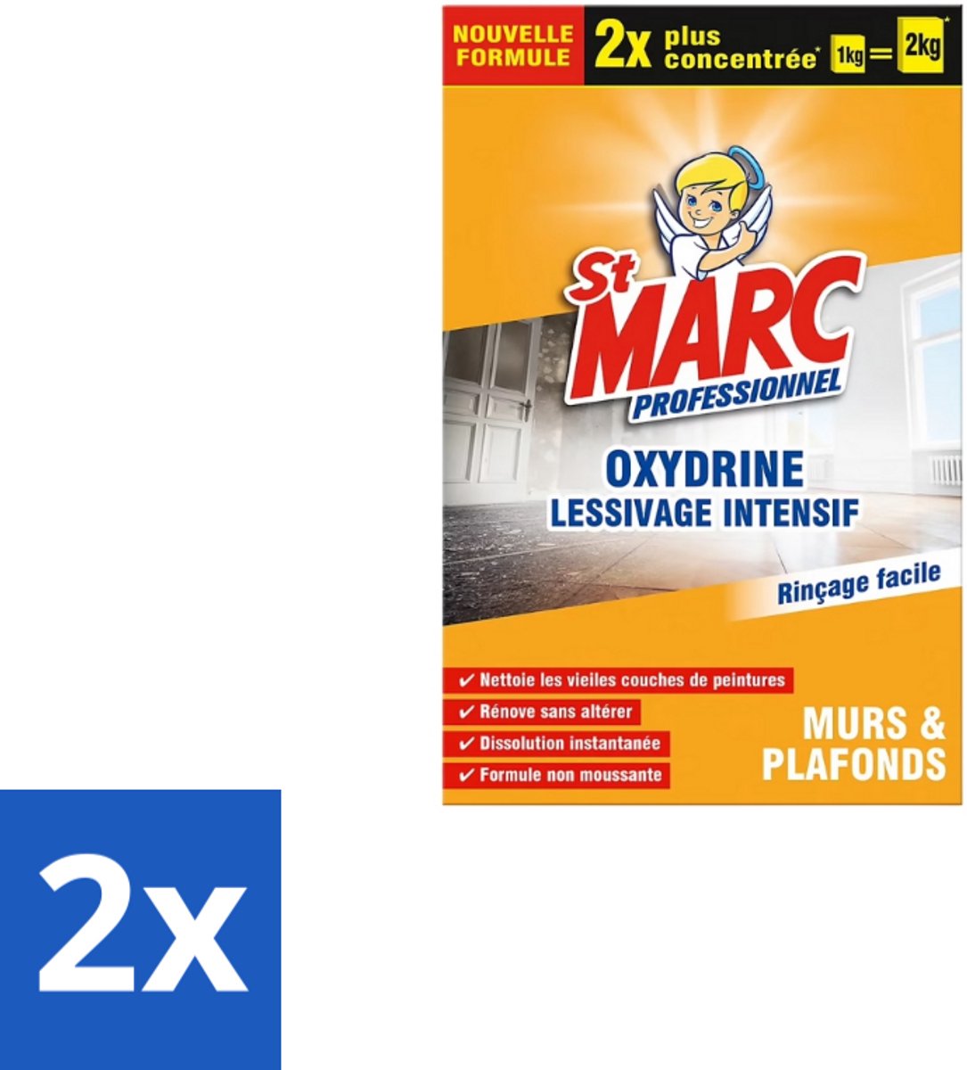 St. Marc – Multireiniger Poeder – Professioneel Oxydrine – 1 kg - Voordeelverpakking - 2 stuks