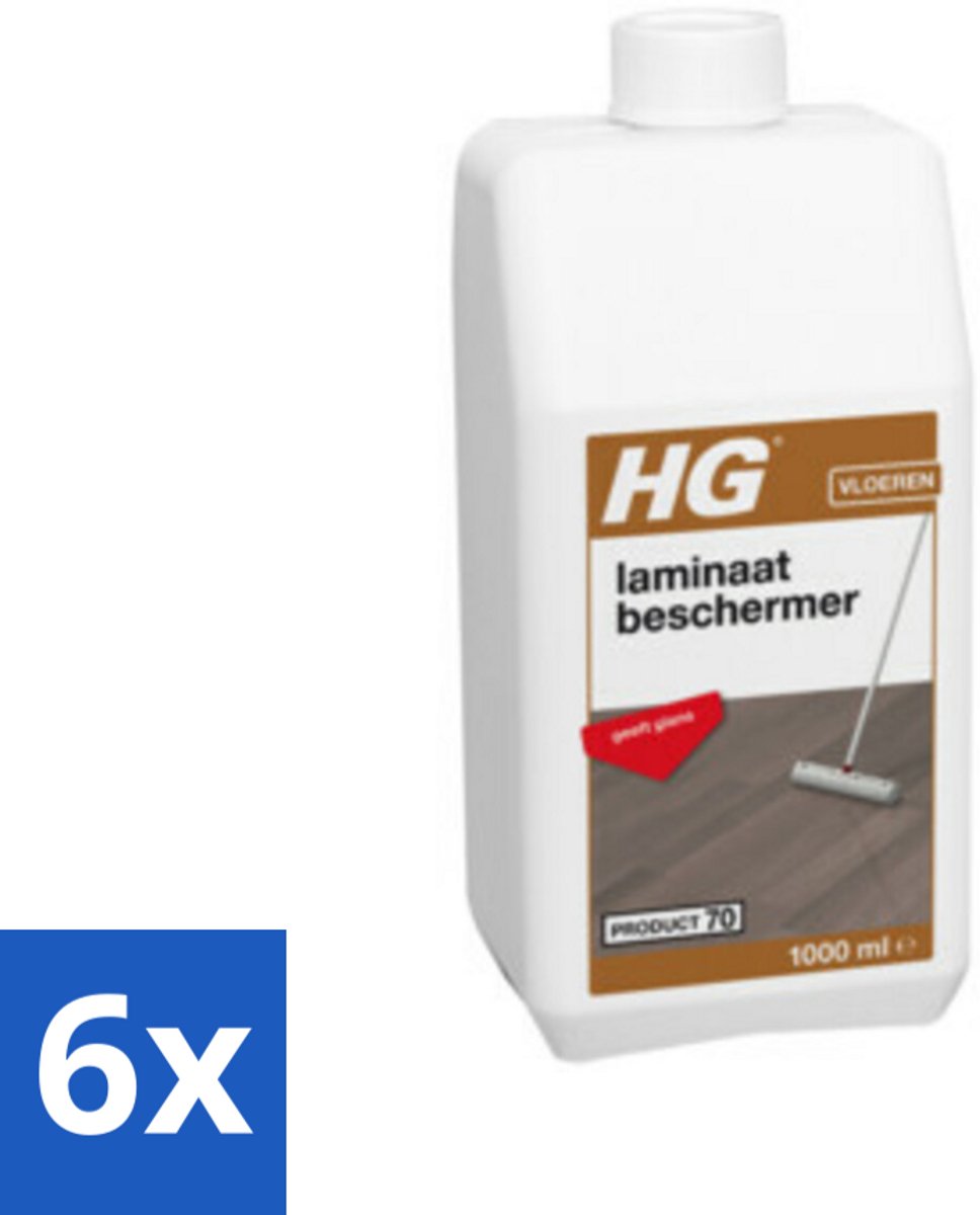 6 x HG Laminaatbeschermer 1 liter - Laminaatvloer Beschermer - Laminaatglans - Laminaat Onderhoud - Laminaat Bescherming - Vloeren Beschermen