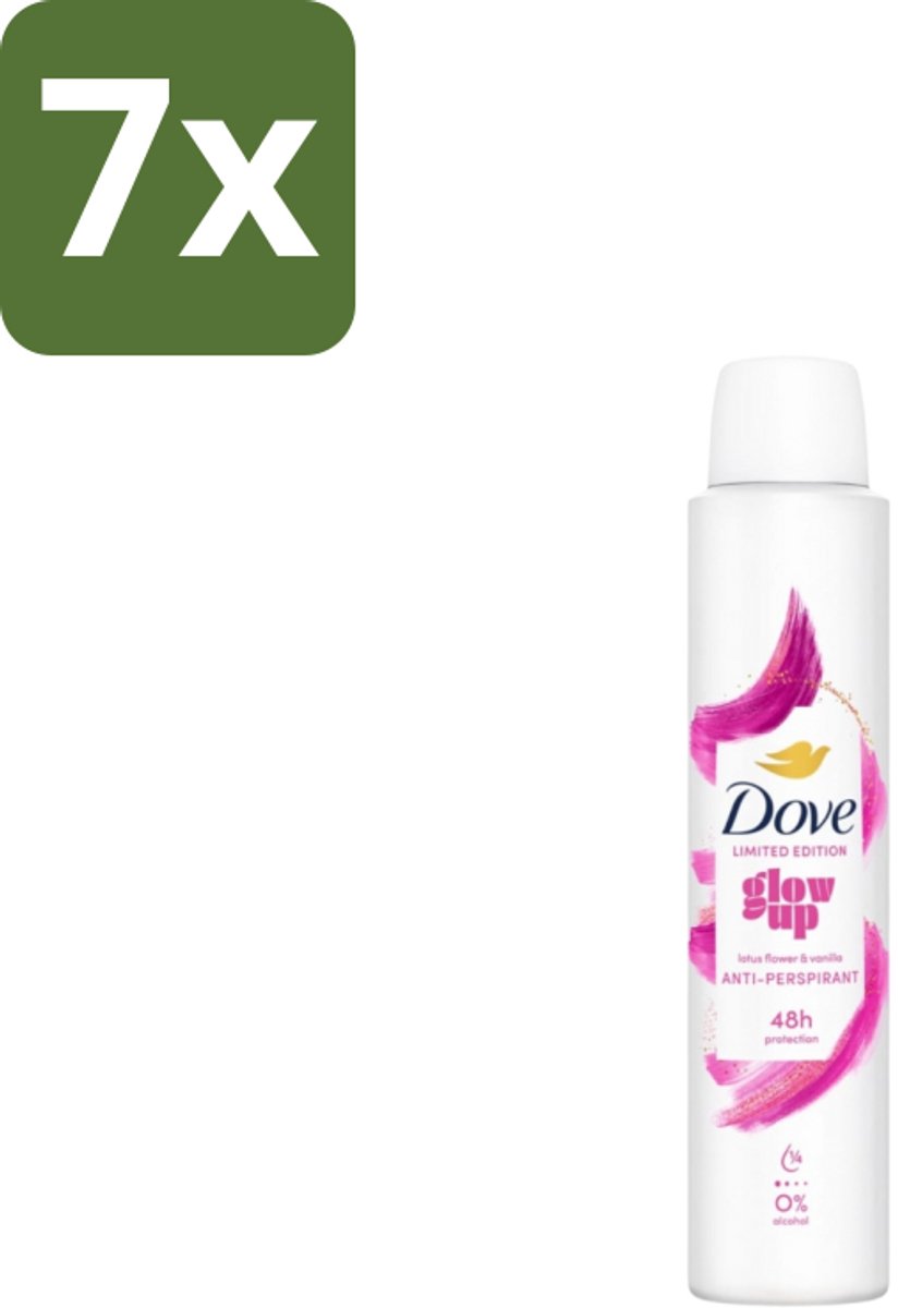 Dove – Deodorant Spray – Glow Up – 200 ml - Bulkverpakking - 7 stuks