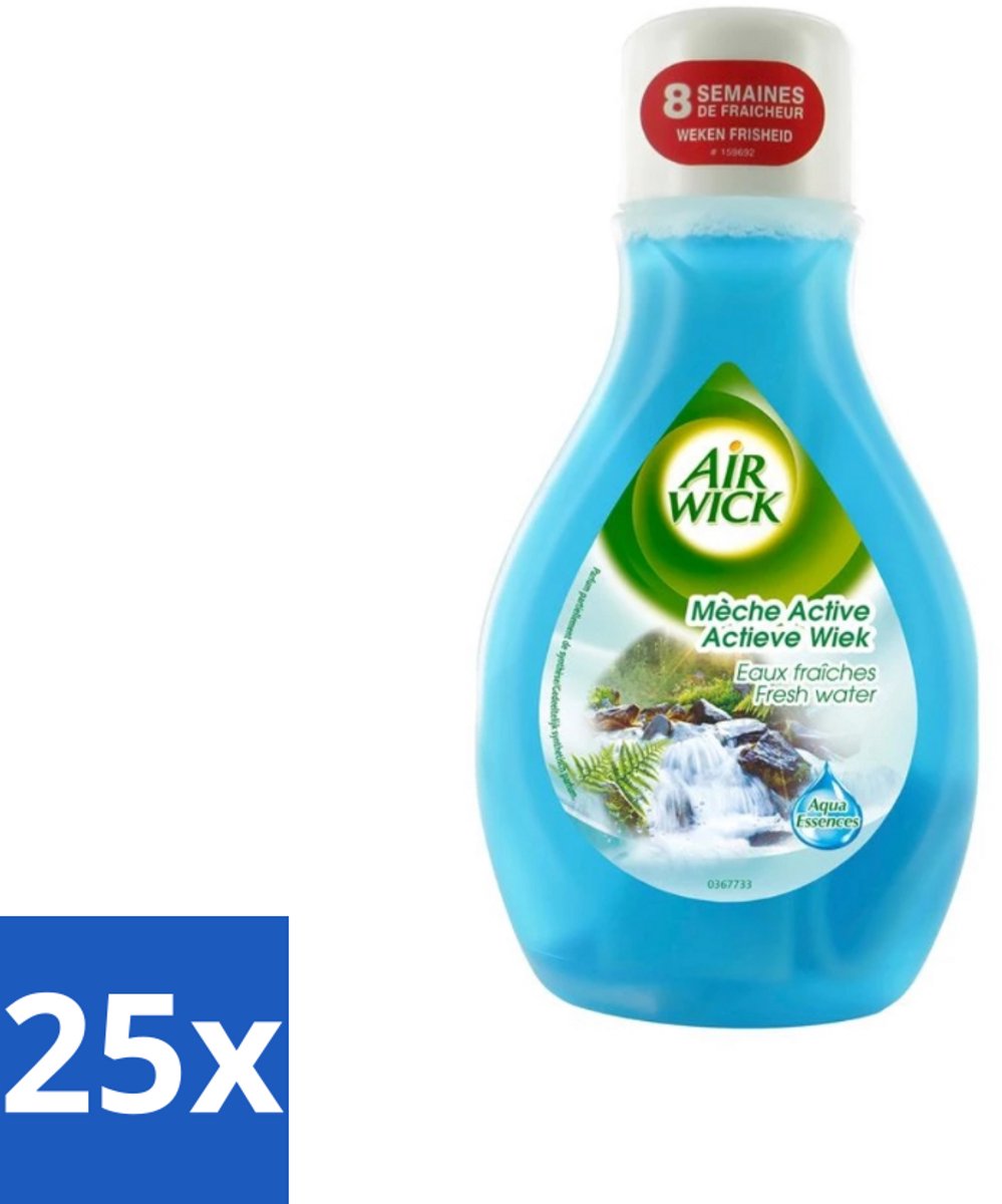 Air Wick – Luchtverfrisser – Actieve Wiek Fresh Water – 375 ml - Bulkverpakking - 25 stuks