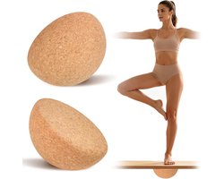 longziming - Balansbord Halve Bol van Massief Kurk - Ø 15 cm - Hoogte 7 cm - Kurken Balansbal voor Balans, Coördinatie en Training - voor Thuis en Studio - 1 stuk