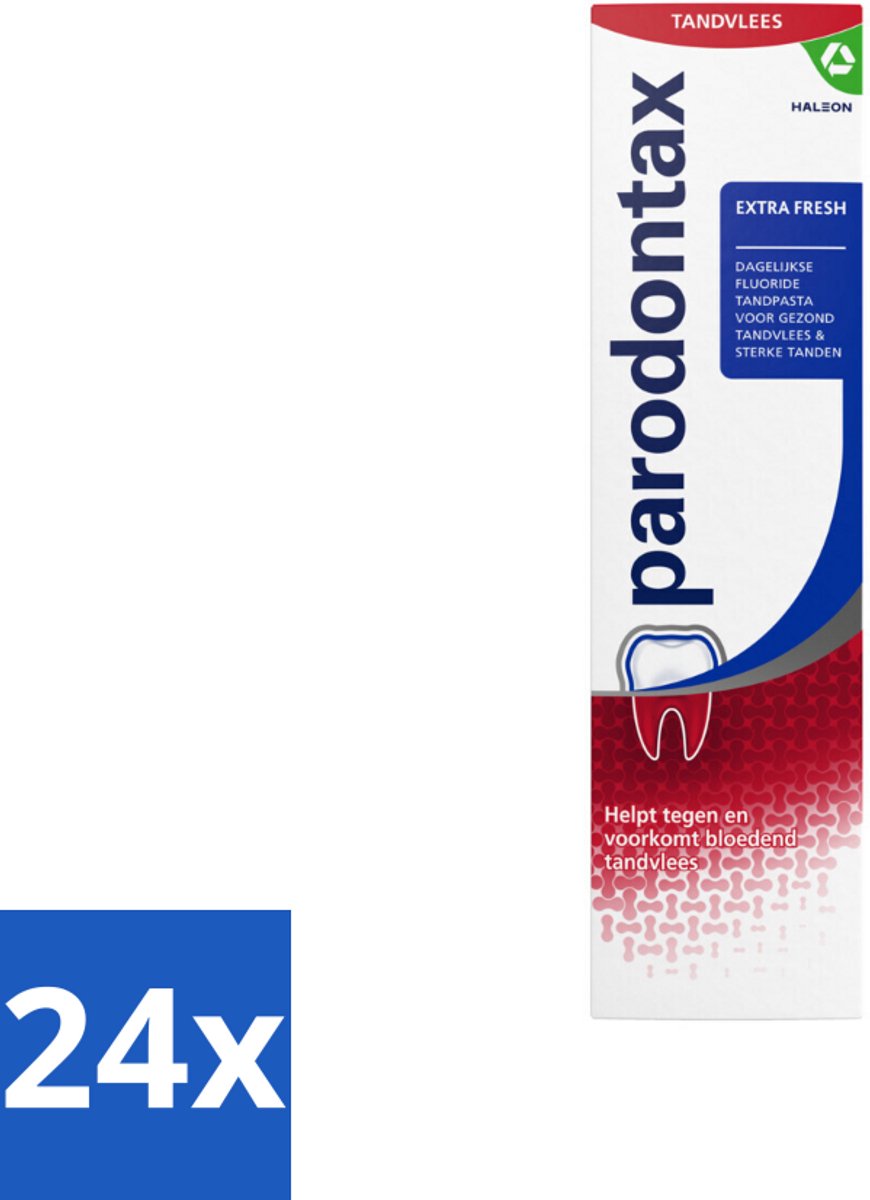 Parodontax – Tandpasta – Extra Fresh – 75 ml - Voordeelverpakking - 24 stuks