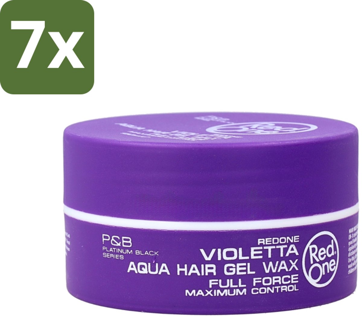 7 x Red One - Haarwax - Quicksilver - Aqua Hair Gel Wax - Voor Sterke Hold & Glans - 150 ml - Haarwax - Haartypen - Styling Wax - Haartypen - Haartypen