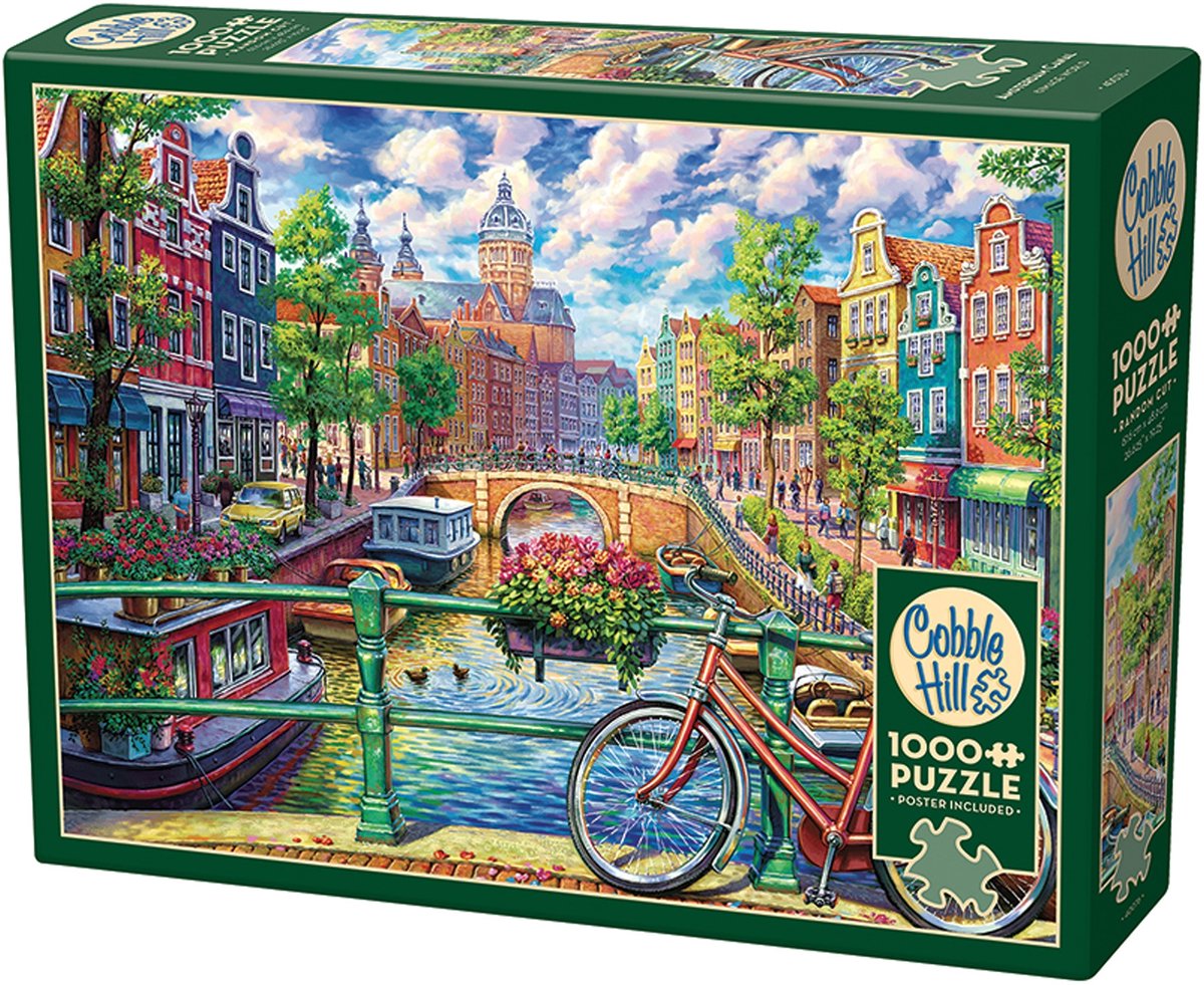 Puzzel 1000 stukjes: Amsterdamse Grachten & Fietsen