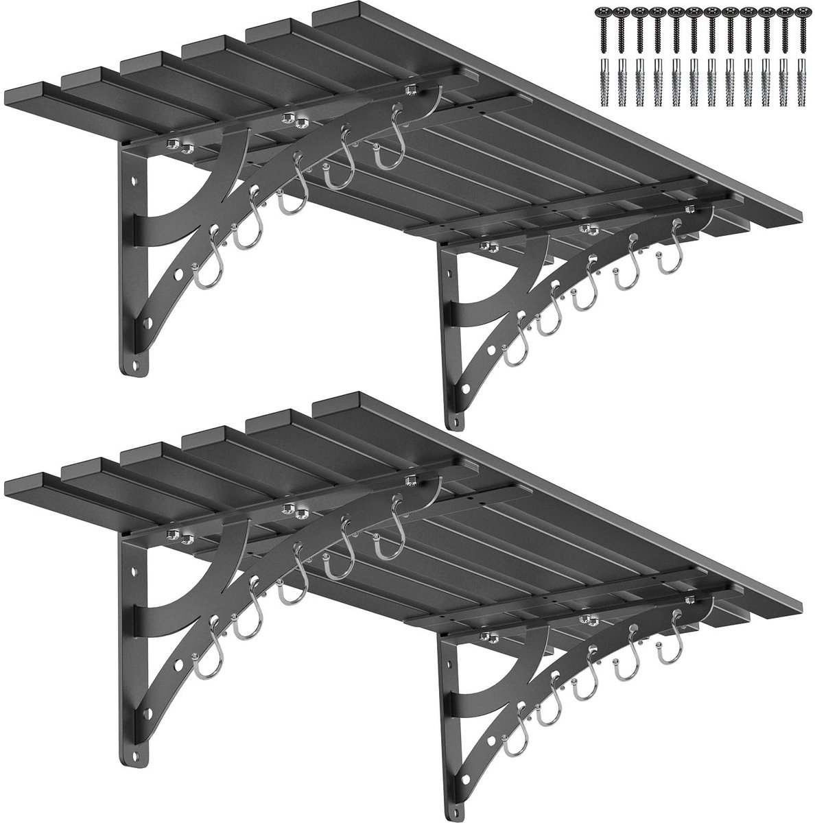 Elzusha - 2 Pack Garage Planken voor Wandmontage