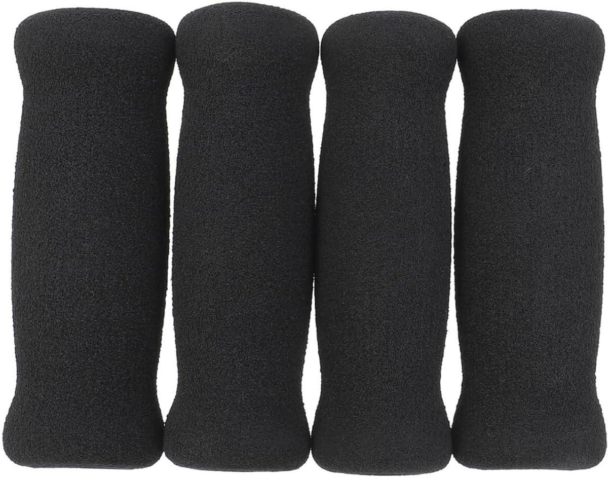 Fietshandvat Beschermers - Stuurgrepen - Comfortabel Fietsen - Antislip Spons - 4 Stuks - Zwart