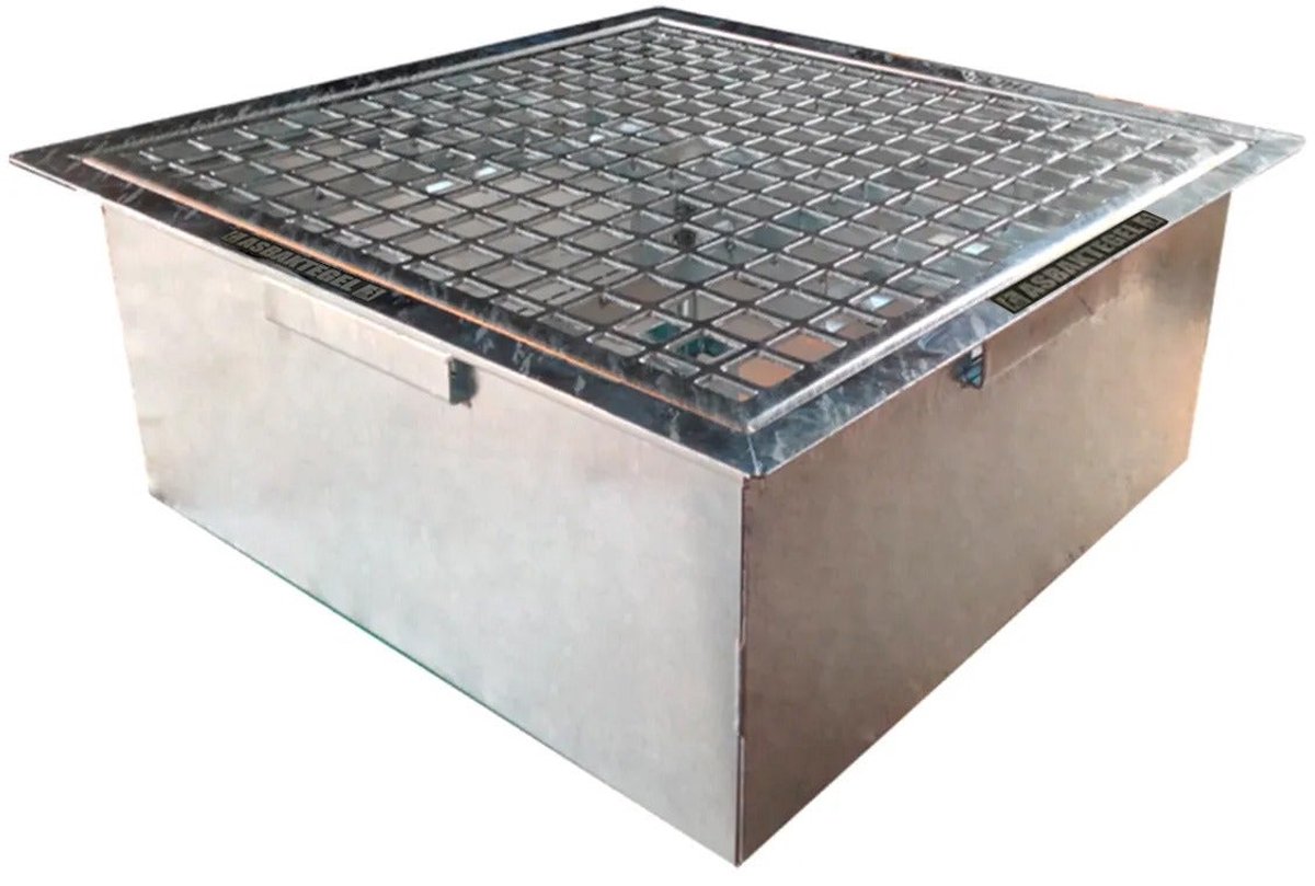 Asbaktegel The DropPit XXL 60x60xD25,5 cm verzinkt staal