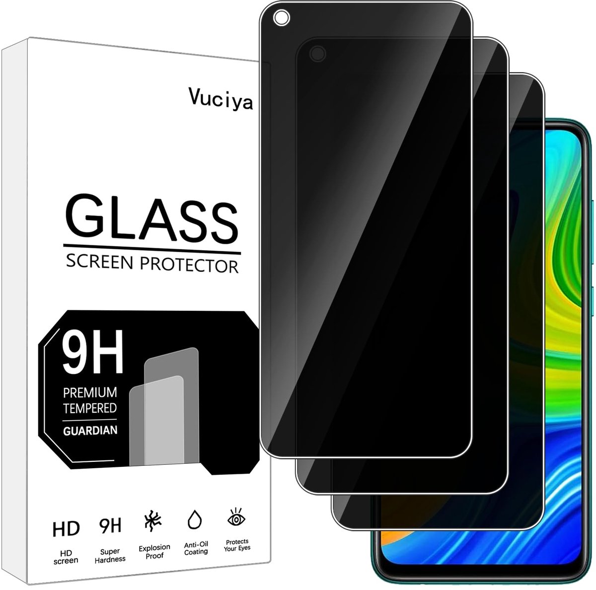 Elzusha - Set van 3 Privacy Screen Protectors voor Smartphones