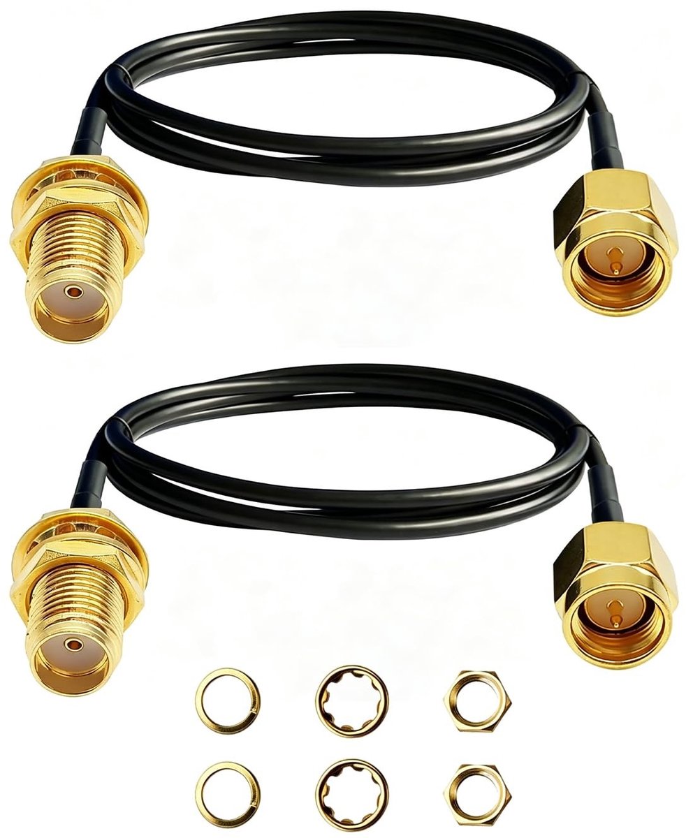 Elzusha - SMA Verlengkabel Set 2 Stuks voor Antenne 30cm