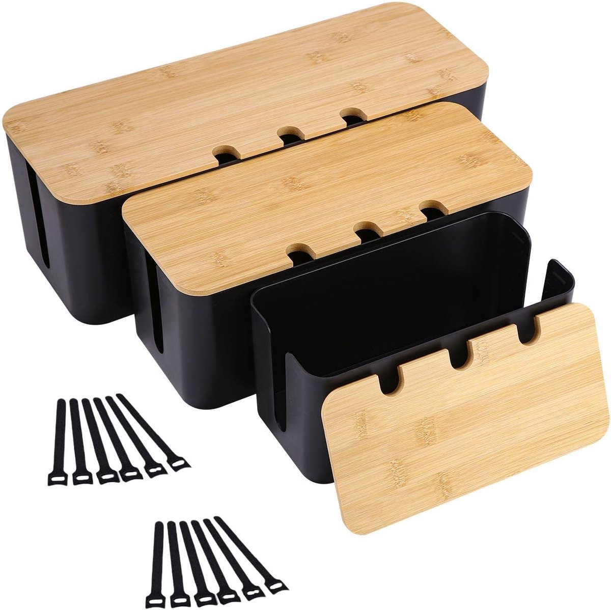 Elzusha - Set van 3 Kabeldozen voor Kabelbeheer