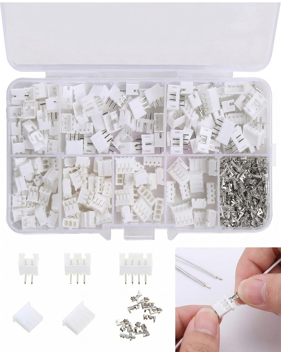 Elzusha - JST PH 2.0 Connectorset met 450 Stuks in Opbergdoos
