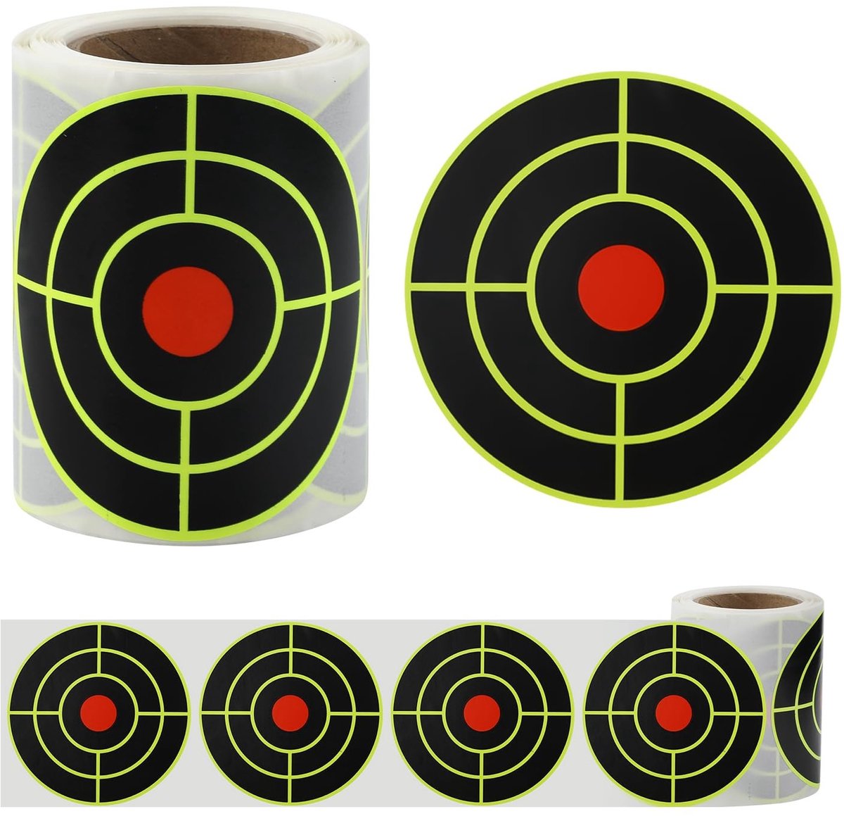 Elzusha - 200 Stuks Zelfklevende Schietdoel Stickers van 3 Inch