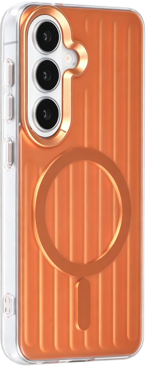TUNIQ Backcover hoesje voor Samsung Galaxy S26 - luggage IMD MagSafe - Oranje