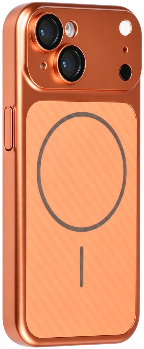 TUNIQ Backcover hoesje voor Apple iPhone 14 - oranje - fiber pattern