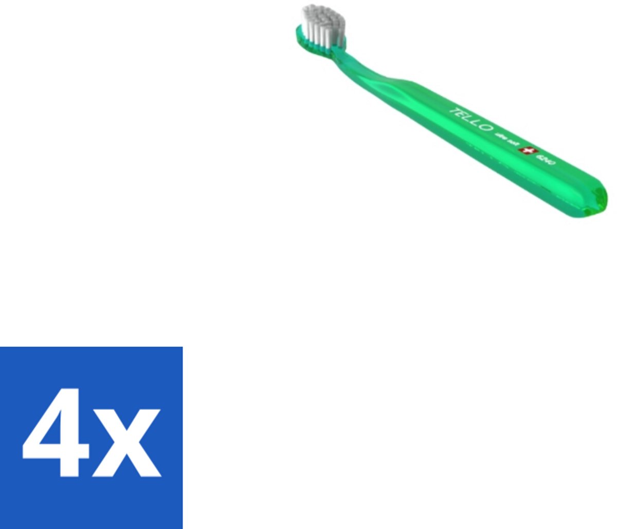 4 x Tello – Tandenborstel – Ultra Soft 6240 – Zacht - Tandenborstel - Gevoelige Tanden - Gevoelig Tandvlees - Ultrazachte Borstel - Reiniging