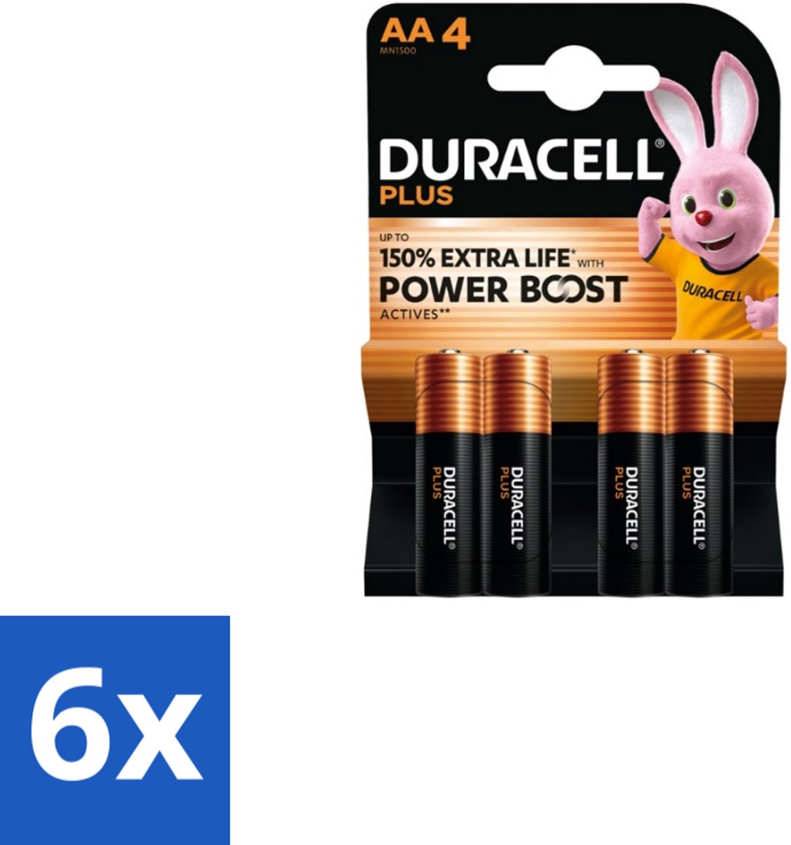 6 x Duracell Alkaline Batterijen Mainline Bst AA 4 stuks per verpakking - AA Batterijen - Alkaline Batterijen - Betrouwbare Batterijen - Elektronica - Dagelijks Gebruik