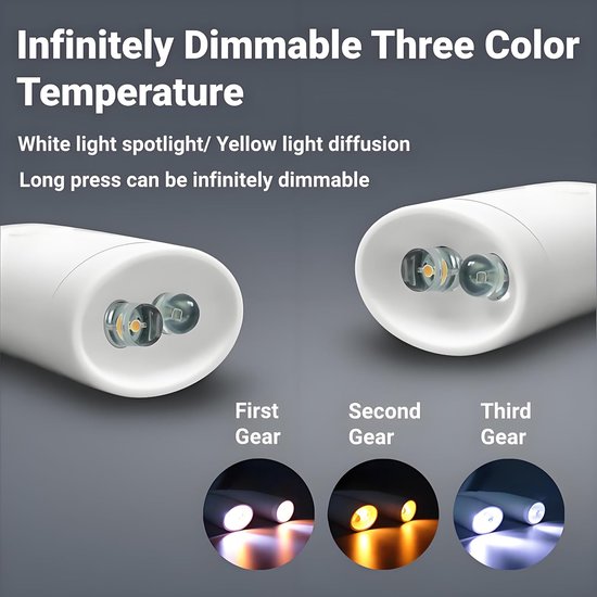 Neklicht Boeklamp - Oplaadbare leeslamp - Lezen in bed - 360° Flexibel - USB Oplaadbaar - Wit — afbeelding 4