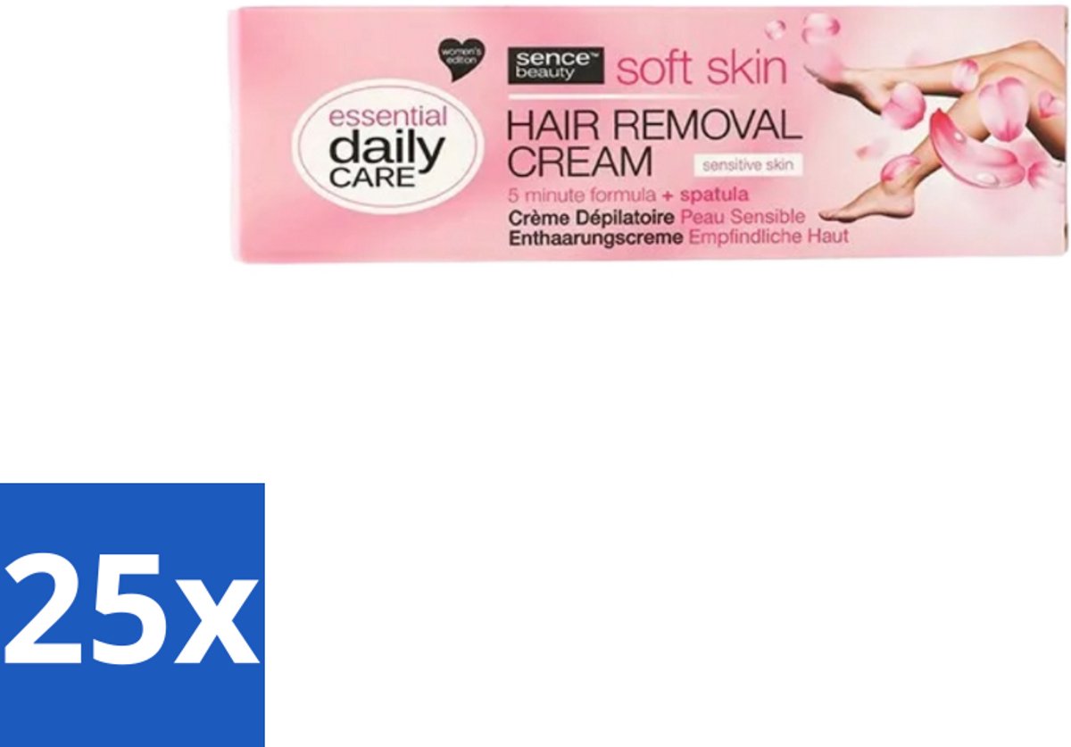25 x Sence – Ontharingscrème – Gevoelige Huid – 150 ml - Ontharing Crème - Gevoelige Huid - Haartjes Verwijderen - Pijnloos Ontharen - Haartjes Oplossen