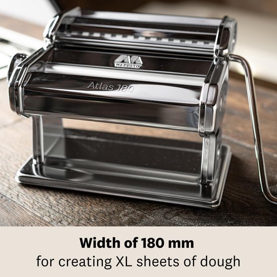 Handmatige Pastamachine - Deegmaker - Verse Pasta Maken - 10 Diktestanden - 180 mm Breed - Zilver — afbeelding 2