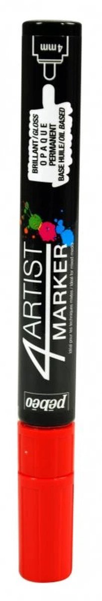 Pebeo 4Artist Paint Ronde Punt Marker 4 mm. - Rood