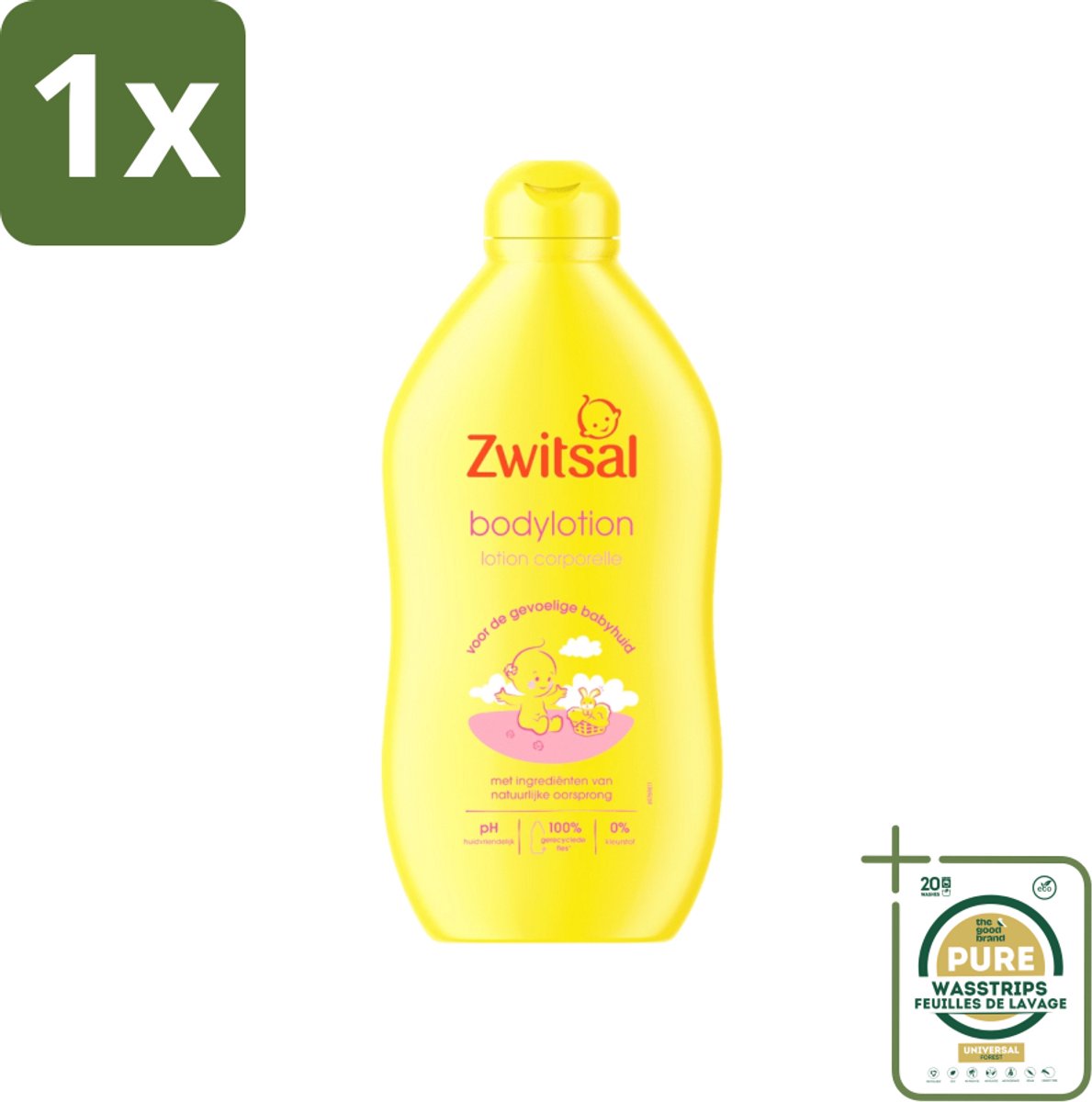 1 x Zwitsal - Babyverzorging - Bodylotion - Extra Verzorgend en Zacht - 400 ml- Babyhuid Verzorging - Zwitsal Bodylotion - Baby Bodylotion - Huid Verzorging - Hydraatatie