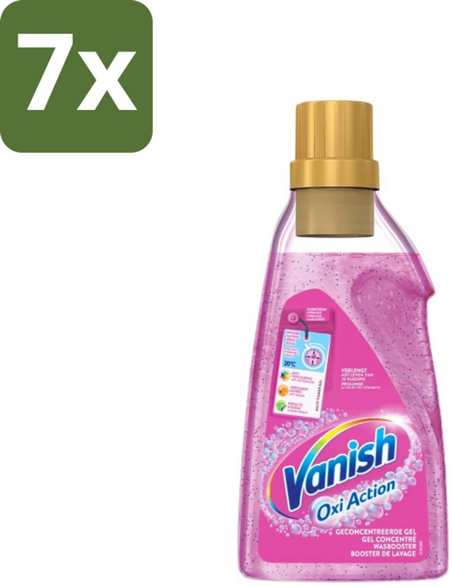 7 x Vanish Oxi Action - Vlekkenverwijderaar Gel - Voor Gekleurde Was - 30 Wasbeurten - Vlekverwijderaar - Wasbooster - Kleurbehoud - Geurverfrissing - Wasbeurt