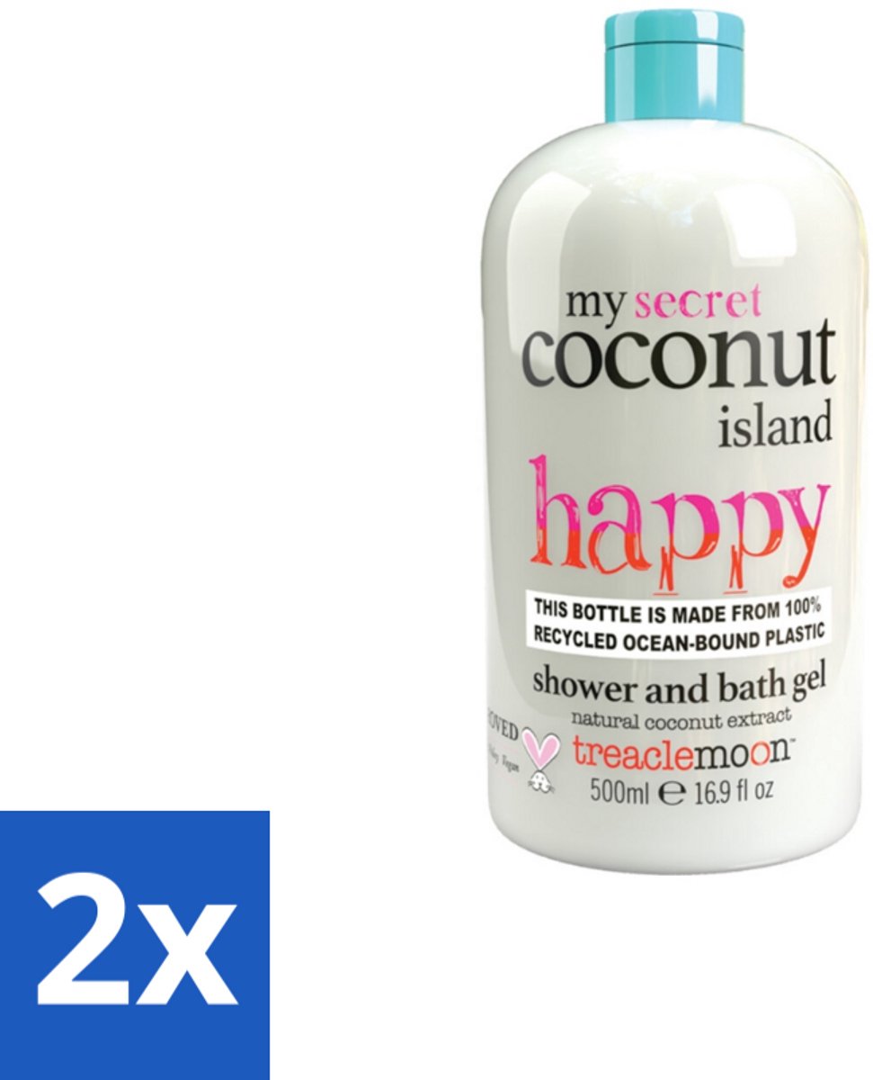 Treaclemoon – Douchegel – My Coconut Island – 500 ml - Voordeelverpakking - 2 stuks