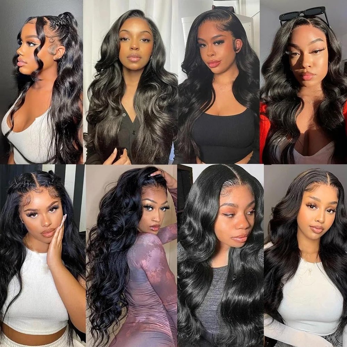 Zeslaerr #1B Natural Black Color Body Wave Echt haar pruik Bundles Human Hair Extensions Double Weft Weave Unprocessed - ShopVlot