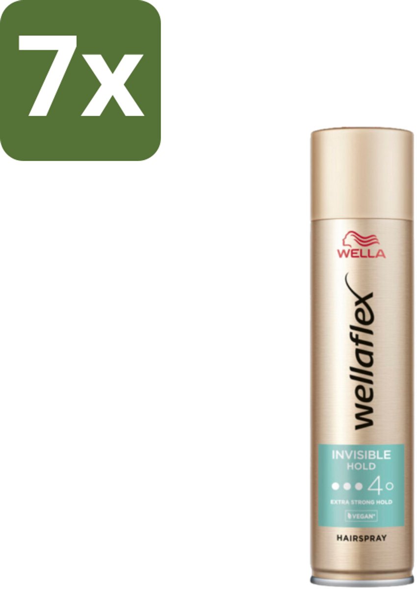 7 x Wella – Flex Invisible Hold – Haarspray Extra Strong – 250 ml - Haarspray - Haar Fixatie - Flexibele Hold - Extra Sterke Hold - Natuurlijke Look
