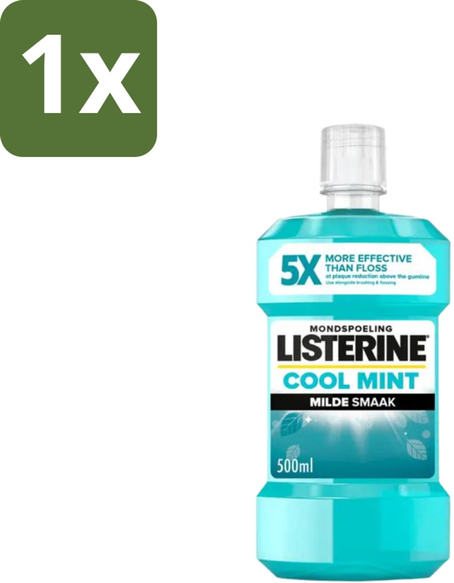 1 x Listerine – Mondwater – Cool Mint – Milde smaak zonder alcohol – 500 ml - Koffie - Koffiezetapparaat - Koffiezetapparaat