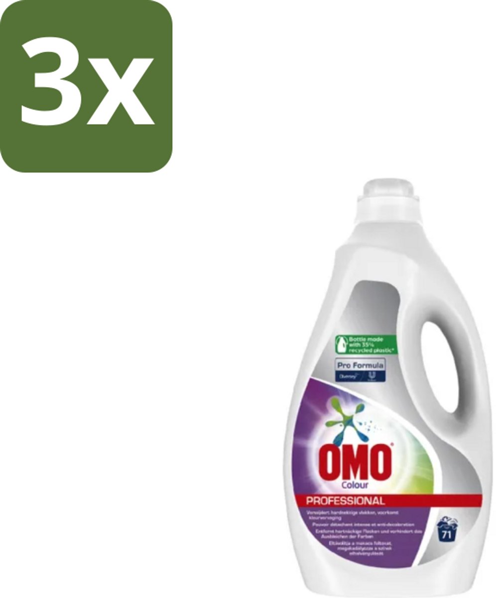 3 x Omo Professional – Vloeibaar Wasmiddel – Color – 71 Wasbeurten – Pro Formula – 5 L - Koffiezetapparaat
