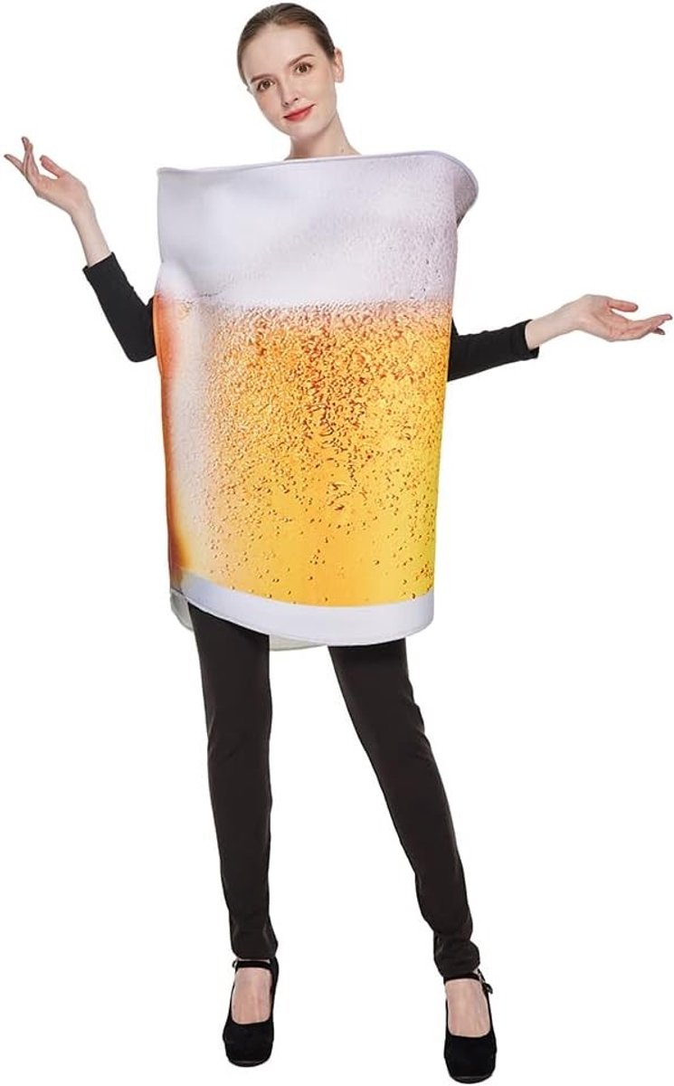Unisex Volwassen Kostuum voor Bierfles voor Oktoberfest en Halloween Feest - One Size