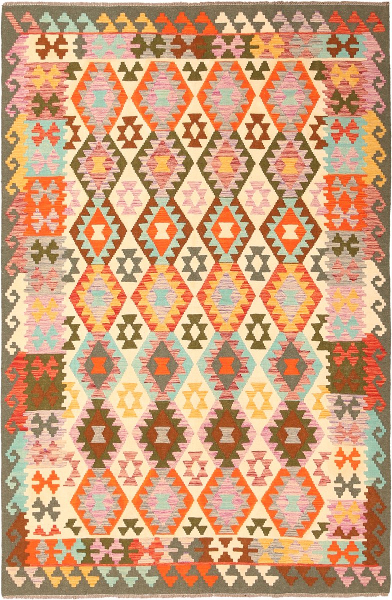 Authentieke Traditionele Tribale Handgemaakte Wol Kilim Tapijt