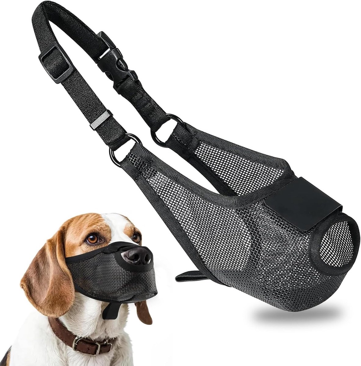 Zachte Hondenmuil voor Grote, Middelgrote en Kleine Honden - Ademend Mesh Masker, Verstelbaar voor Bijten en Blaffen, Ideaal voor Wandelen en Training