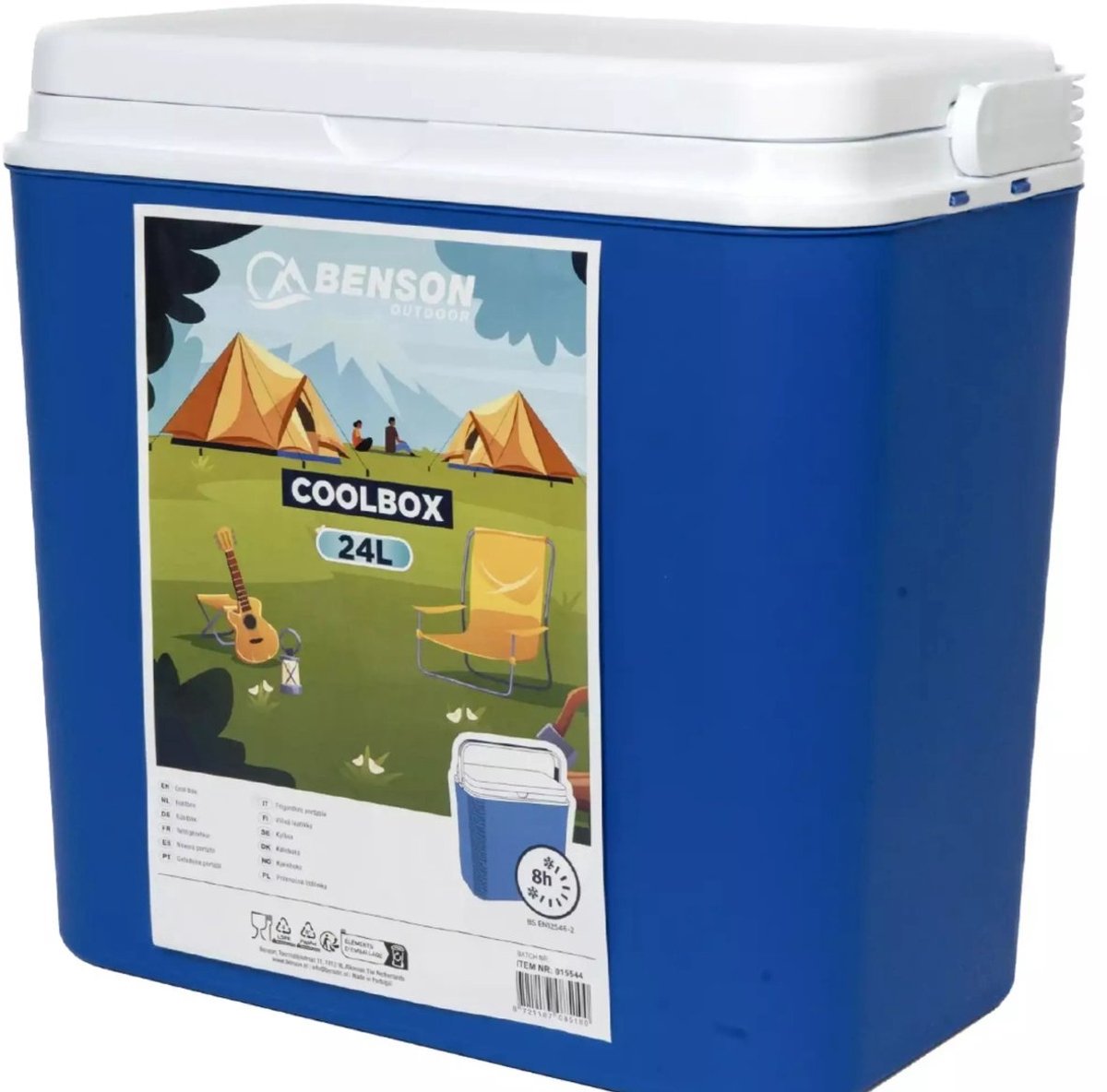 Benson Koelbox – 24 Liter – met Handvat – blauw