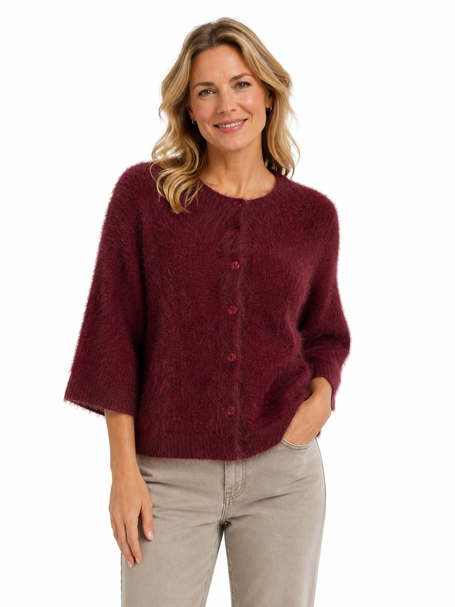 Cardigan fuzzy poncho