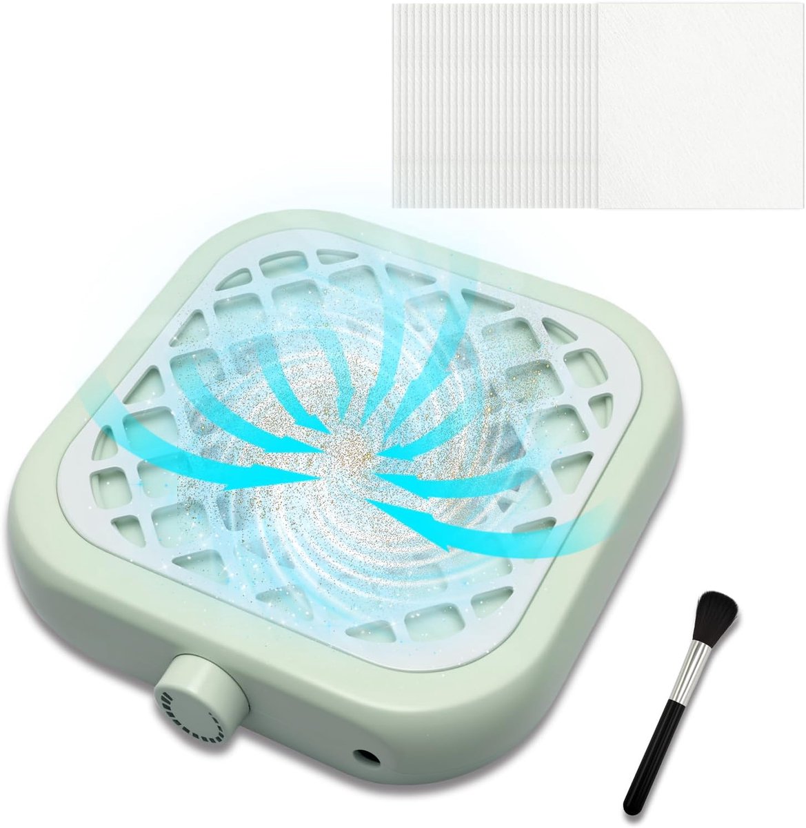 longziming - Nagelstofzuiger - Nagelstofcollector - Elektrische Afzuigkap - 6000 RPM Zuigkracht - Regelbare Snelheid - Duurzaam Kunststof - Herbruikbaar Fijnfilter - Stofvrije Werkplek - 1 Stuk