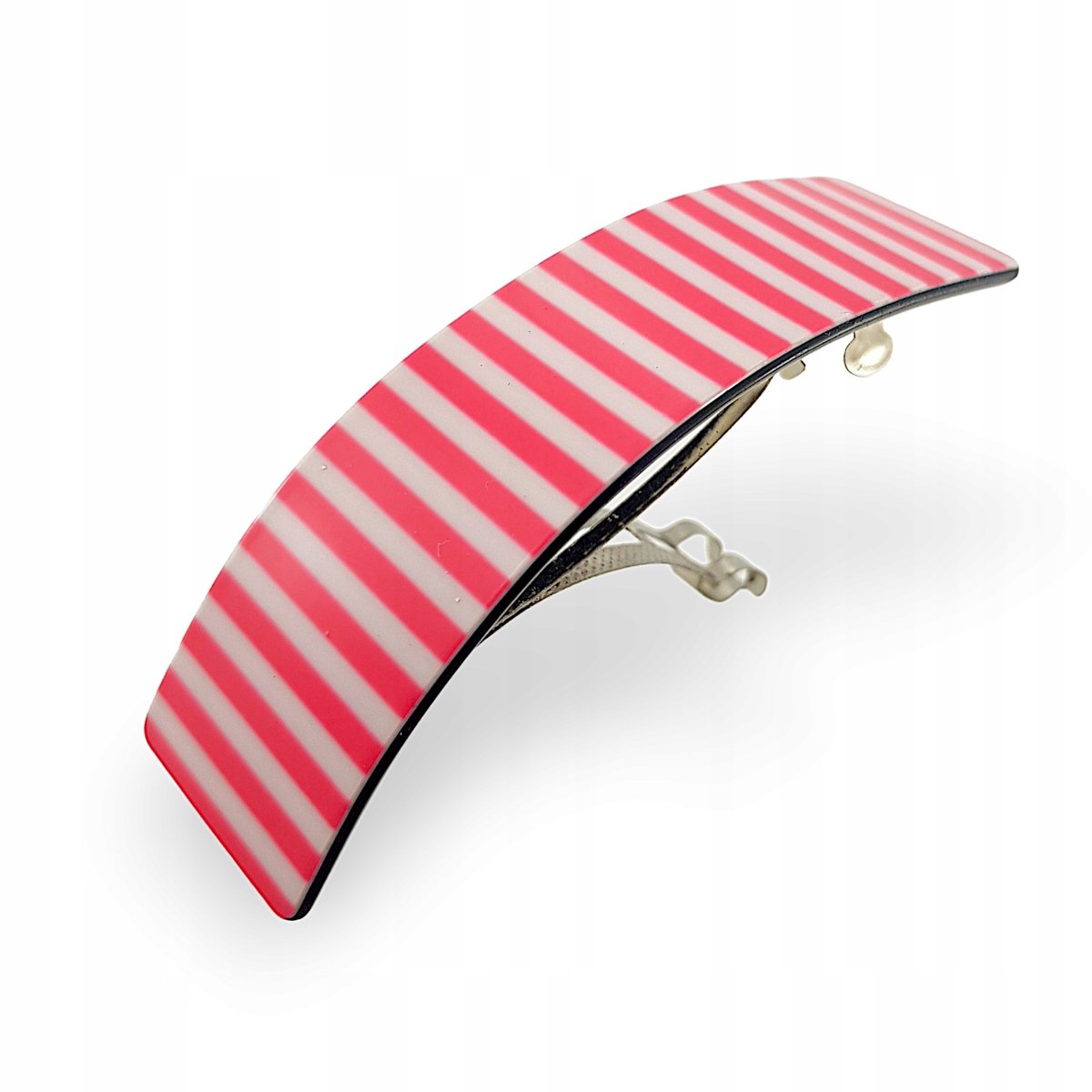 Automatische Haarclip met Verstelbare Sluiting - Wit/Roze