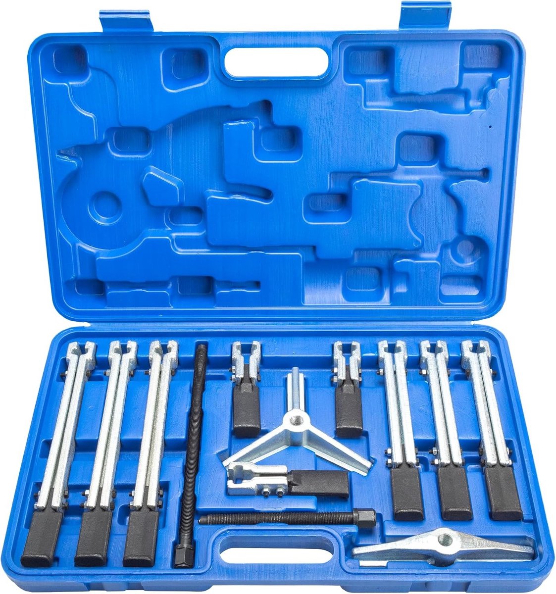 13-delige lager trekker set – Verstelbare 2- en 3-armige trekker voor binnen- en buitentoepassingen, geschikt voor tandwielen en kogellagers – 45-135 mm, 105-265 mm, ideaal voor auto-onderhoud en mechanica