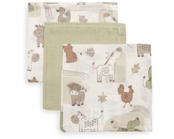 Jollein Hydrofiel Monddoekje 31x31cm Barn Buddies (3pack)